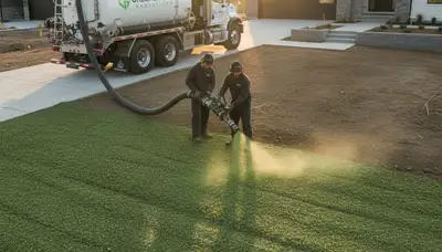 Hydroseeding lawn service by Chop Chop Landscaping in Tacoma, WA for lush, green residential yards