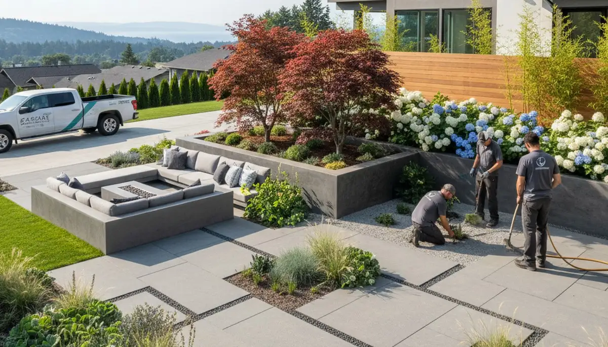 Landscaping service in Tacoma, WA improving lawn care and outdoor property appearance