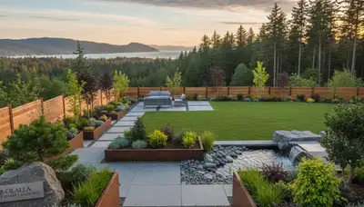 Tacoma WA landscaping crew providing professional lawn care and yard maintenance services