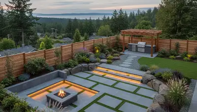 Tacoma, WA landscaping service crew maintaining a healthy, well-manicured lawn