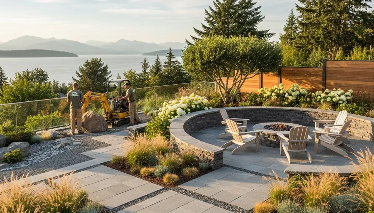 Landscaping team serving Tacoma, WA with professional lawn care and yard maintenance services