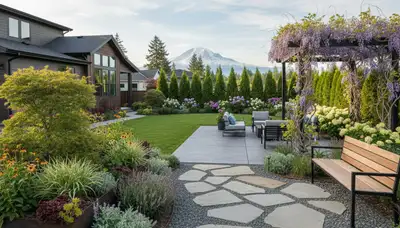 Tacoma, WA landscaping crew providing professional lawn care and yard maintenance services