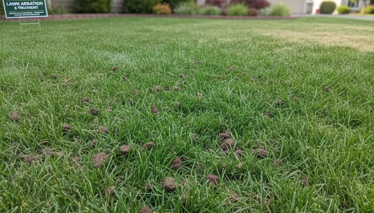 Healthy green lawn recovering after professional aeration service by Chop Chop Landscaping in Tacoma, WA
