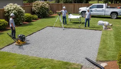 Professional shed foundation and gravel base preparation by landscaping experts in Tacoma, WA