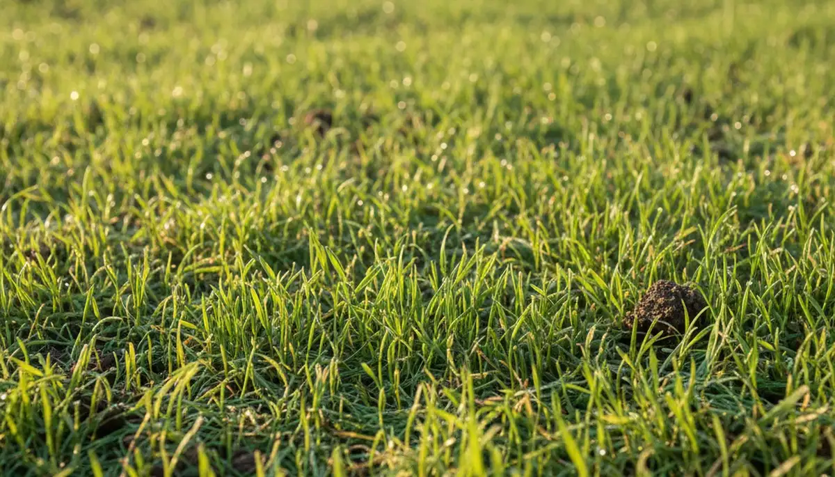 Young hydroseeded grass seedlings growing after lawn application in Tacoma, WA by Chop Chop Landscaping